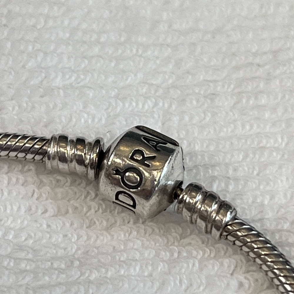 Pandora Silver Bracelet with Red and White Accents - Picture 3 of 6